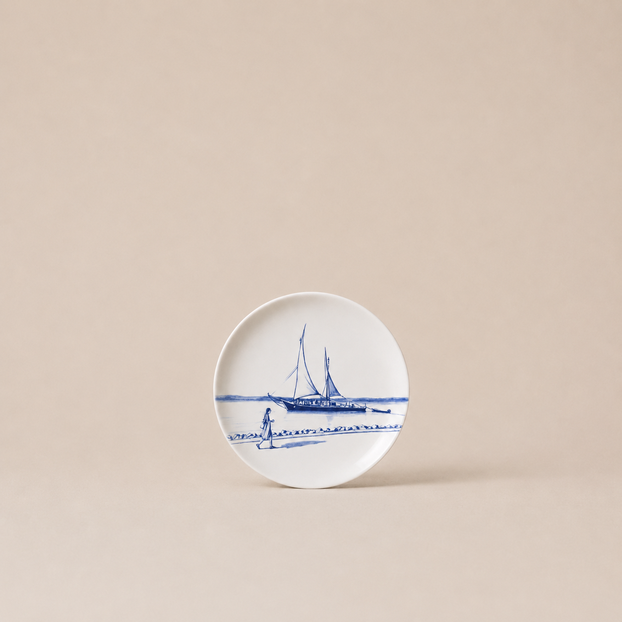 Assiette Mignardise "Barque la Savoie - Évian"