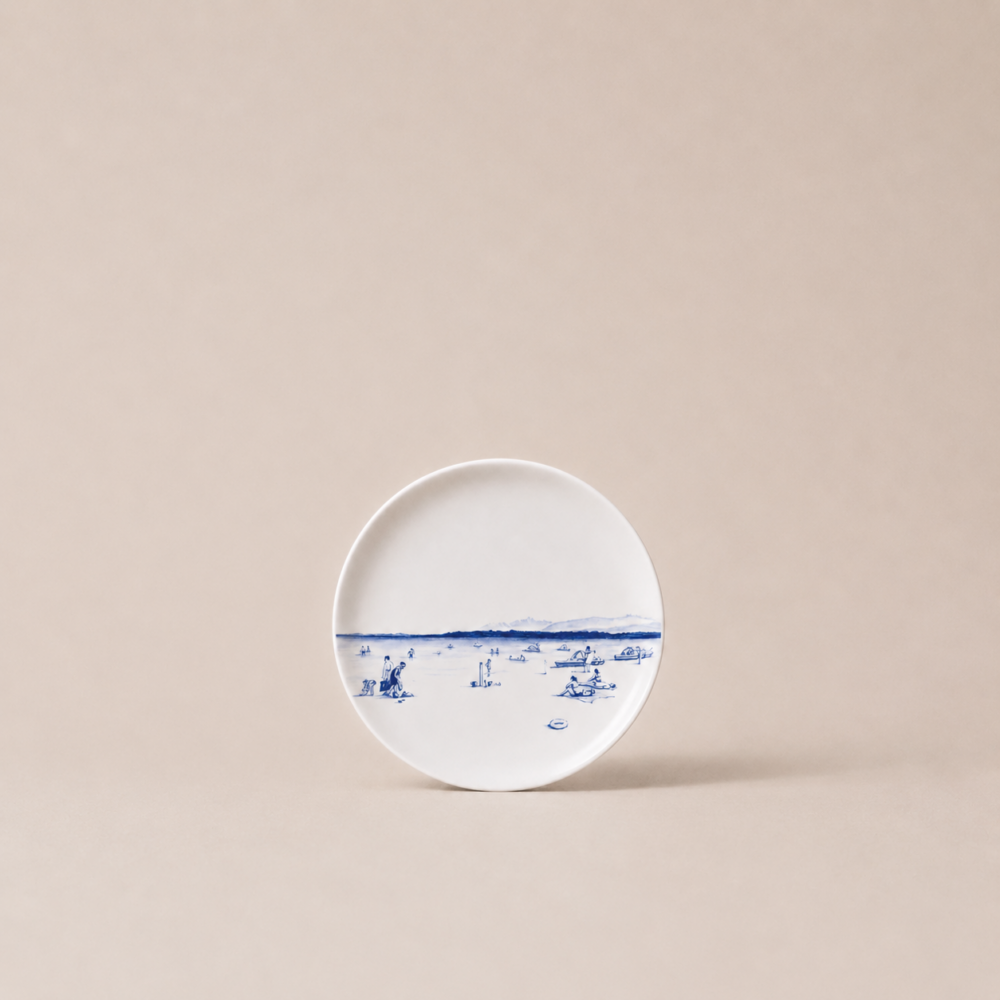 Assiette Mignardise "Plage - Excenevex"