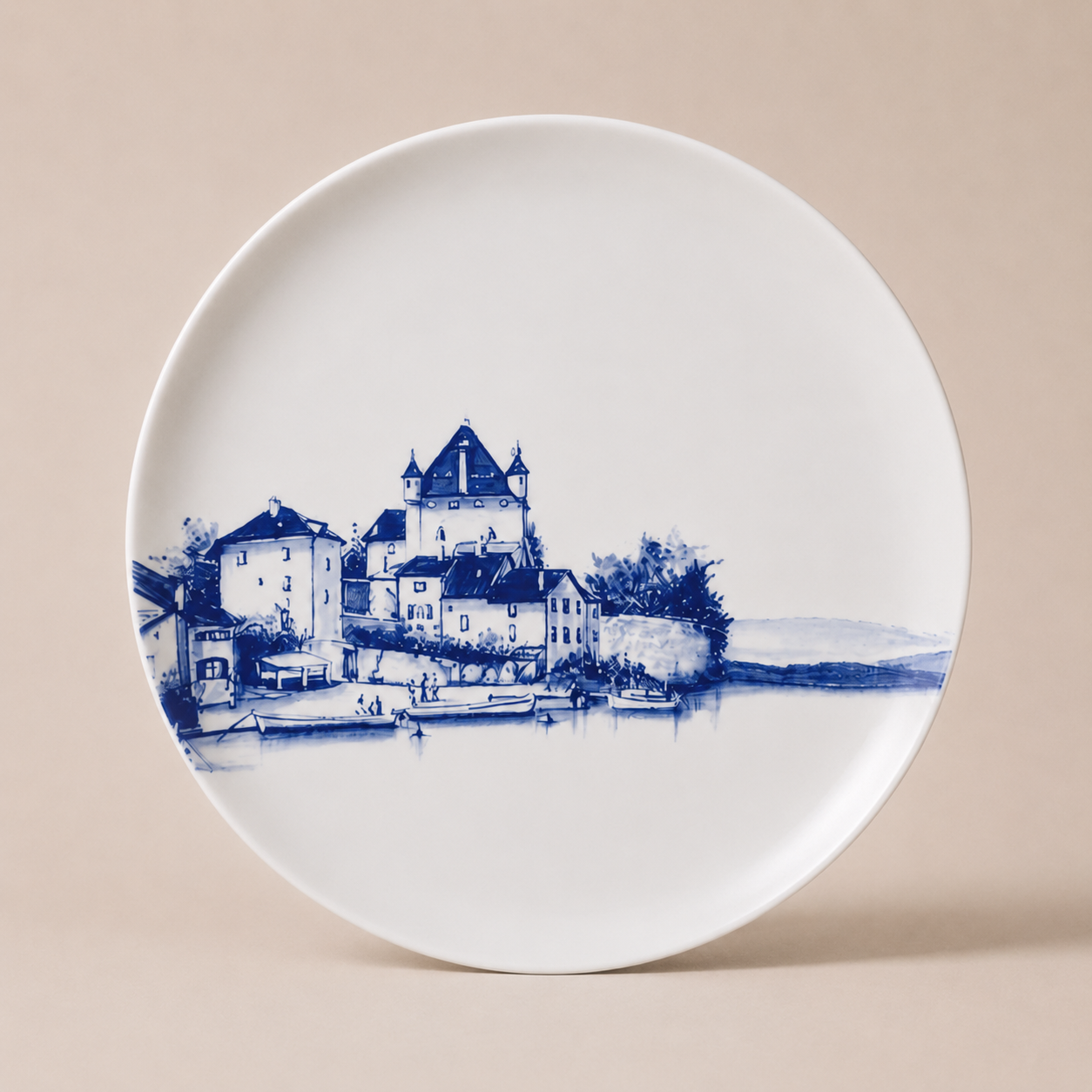 Assiette Plate "Château - Yvoire"