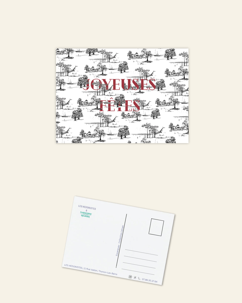 Carte postale "Joyeuses Fêtes"