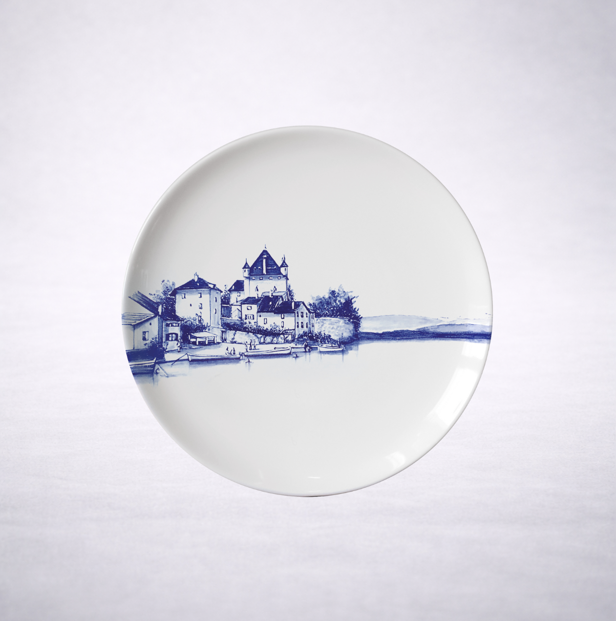 Assiette Plate "Château - Yvoire"